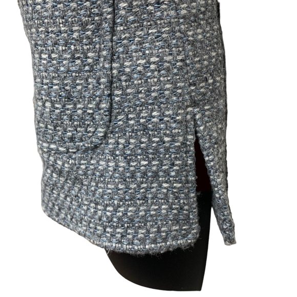 Ellen Tracy Gray Tweed Wool Blend Three Button Blazer - Picture 6 of 11